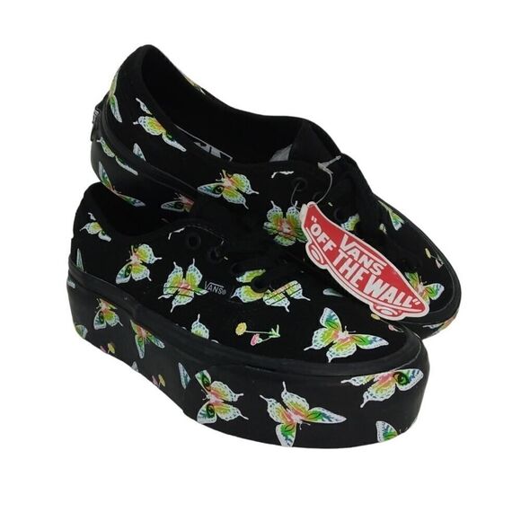 VANS Stacked Womens NEW w/Tags Morph Blackout Butterflies Sneakers - sz. 6 - Picture 1 of 7